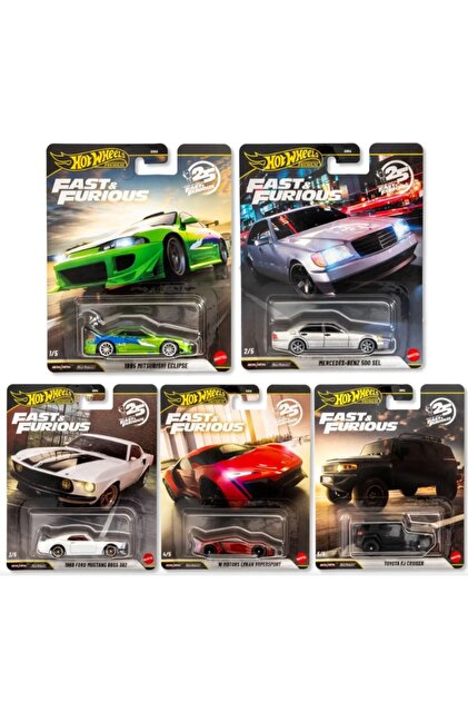 ぶんぶん　Hot Wheels ミニカーセット 4点 HOT WHEELS Premium Fast & Furious 25.Years 5'li Set HNW46-979N