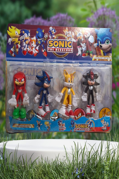 HOŞGARDENS Kirpi Sonıc Oyuncak Tails-Super Sonıc-Knuckles- 4'lü