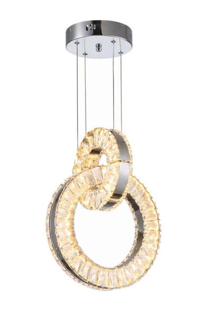 7710-2A Krom Kristal Taşlı Ledli Avize