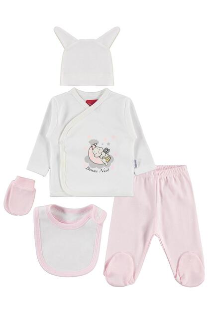 Set body din cu model piese Arı - Roz