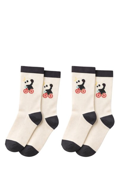 Cute Panda Character Children's Socks 2-Pack