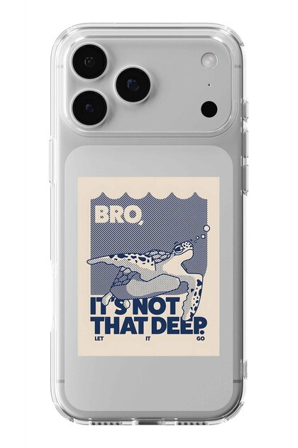 iPhone 17 Pro Compatible Turtle Design Printed Transparent Case