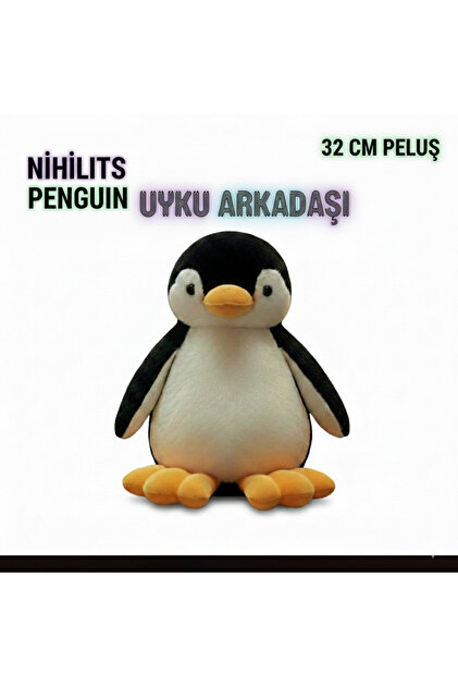 ぬいぐるみ penguin BLACK DİAMOND PLUSH TOY Nihilist Penguen Uyku Arkadaşı 32 cm peluş