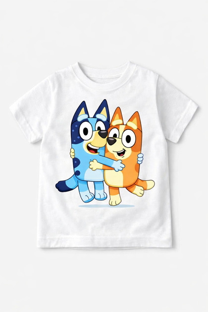 100% Cotton Unisex Bluey Printed Kids T-Shirt