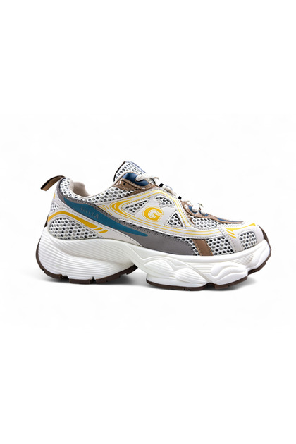 5 cm High Sole Women's Daily and Walking Yellow Beige Sneaker Sports Shoes