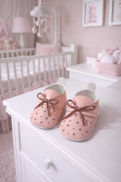 İncibaby Baby Girl Soft Sole First Step Shoes