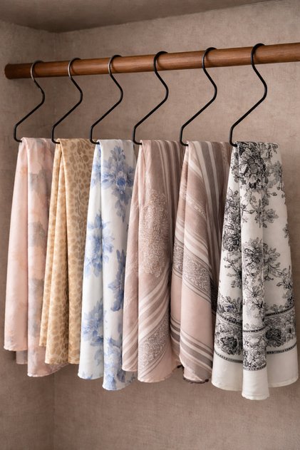 Black Metal 6-Piece Shawl Hanger Organizer