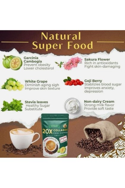 Mix 12g X10 Sachets 11 in 1 Coffee Collagen Chia Coffee
