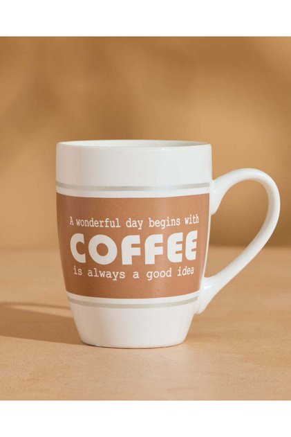 Brown Printed Coffee Mug
