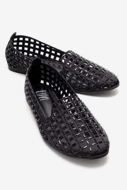 Silva Black Stone Women's Ballerina Shoes
