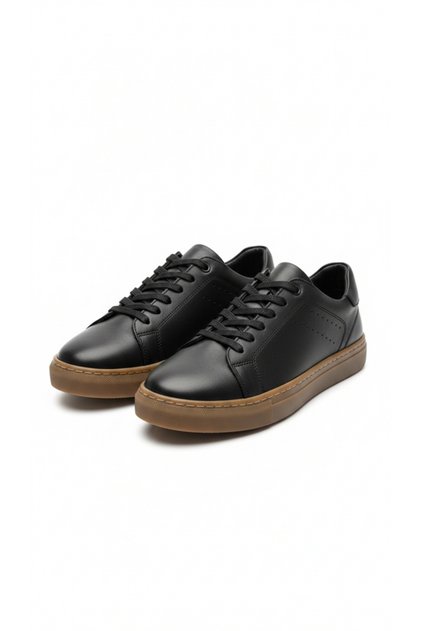 100% PIELE AUTENTICĂ, ADIDAȘI NEGRI, PANTOFI DE ZIURĂ PENTRU BĂRBAȚI MRT0402261239