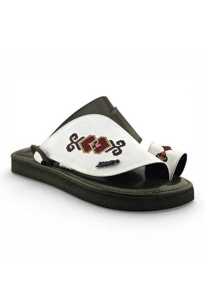 Elegant Heritage Comfort Sharqi Sandals | Embroidered Arabic Comfort Slippers