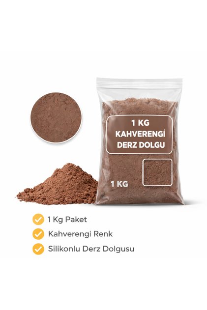 Kahverengi Silikonlu Fayans Arası Derz Dolgu Lavabo Küvet Fayans Derzi 1 KG