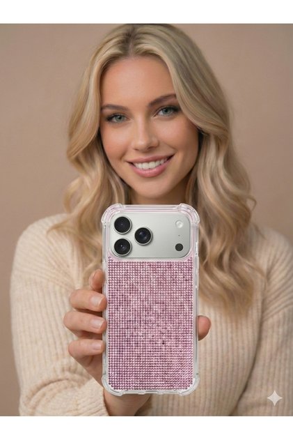 iPhone 17 Promax Stone Diamond Compatible Case Silicone Protected Cover