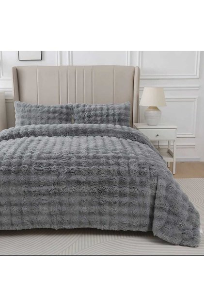 MARKA PELUŞ YORGAN SETİ ÇİFT KİŞİLİK 2 ADET YASTIK KILIFI 220*240 YORGAN(YATAK ÖRTÜSÜ)