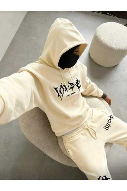 Unisix Printed I Oversized Sweatahırt -Eşofman Altı 2Li Takım