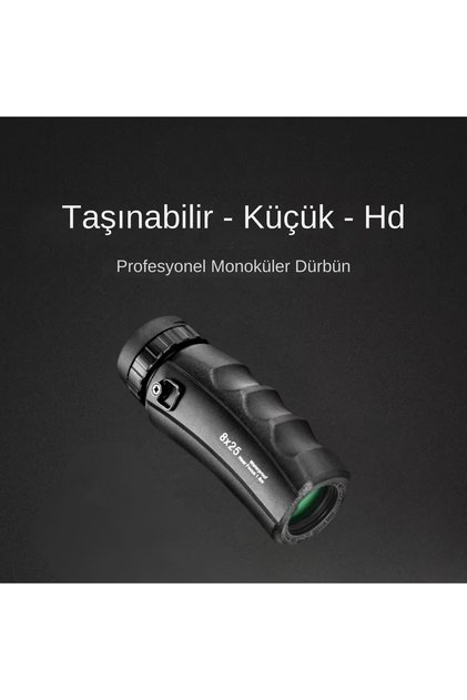 8x25 Mini Monoküler Dürbün BK7 Prizma, HD Görüntü, Su Geçirmez