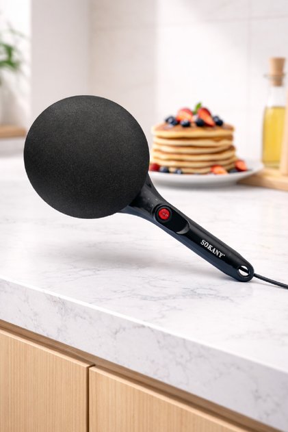 Krep ve Pankek Makinesi 20 cm Yapışmaz Plakalı 650W HY-901