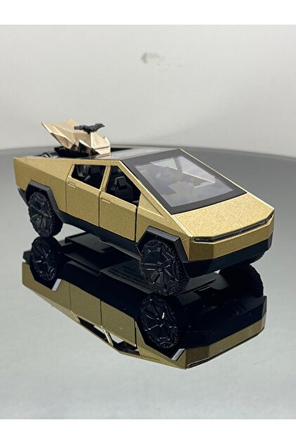 SCOWETTO Tesla cyber Truck 1:32 ölçek Metal Çek bırak 12 cm