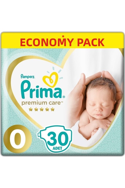 Premium Care Baby Diaper Size:0 (1.5-2.5kg) Premature 30 Pieces Economic Pk