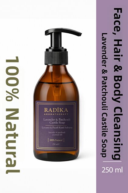 Natural Castile Soap | Lavender & Patchouli Castile Soap | Glass Bottle