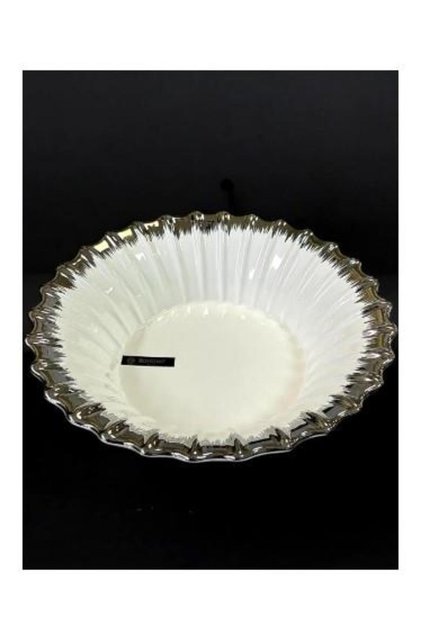 Royking Line Silver Round Salad Bowl 26 cm Gbs 014