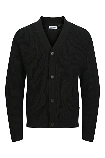 Jack & Jones J&J JORDASHCONNOR Knit Cardigan Siyah Erkek Hırka