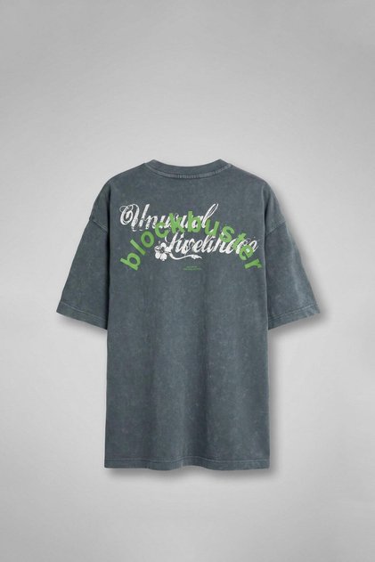 Men's oversized premium washed t-shirt - smoke