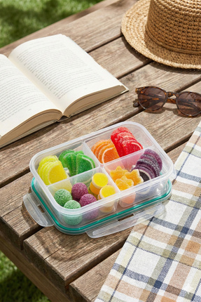 Emofom Fresh Box 3 Bölmeli Yuvarlak Saklama Kabı 1350 ml Hava