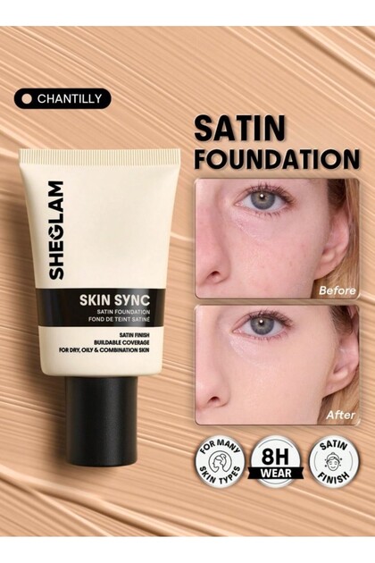Skin Sync Satin Fondöten-Chantilly