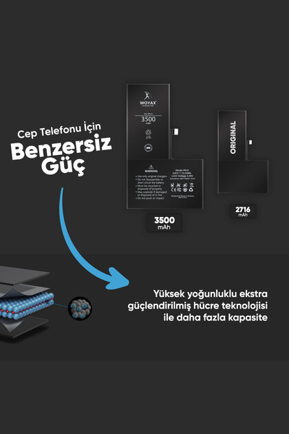 Woyax İphone X Batarya 3500mah Premium Yüksek Kapasite - Fiyatı