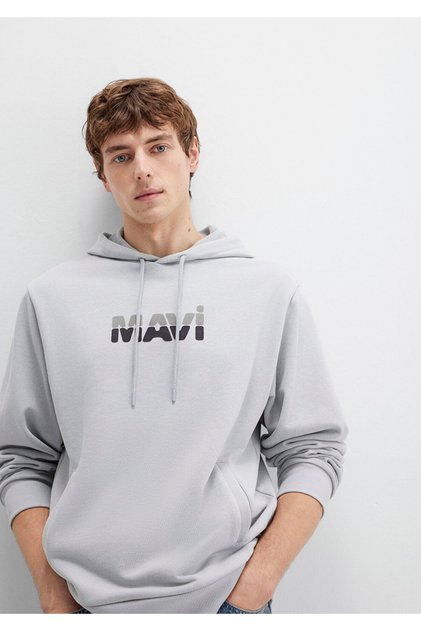 Logo Baskılı Gri Sweatshirt 0S10395-70075