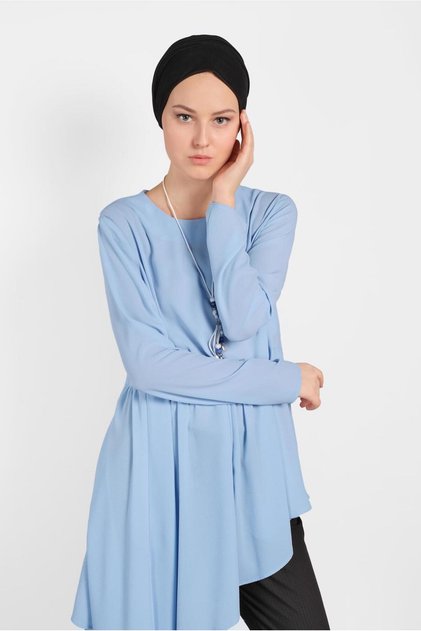 Asymetric Cut Volan Tunic 4864