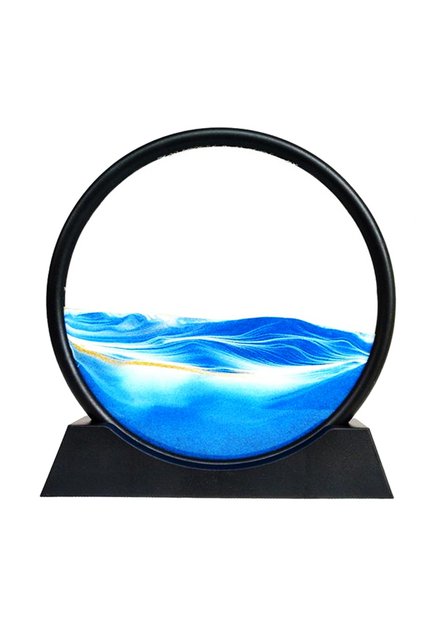 Obiect decorativ tip tablou cu nisip miscator, 3D, rotativ, efect antistres, 30 cm
