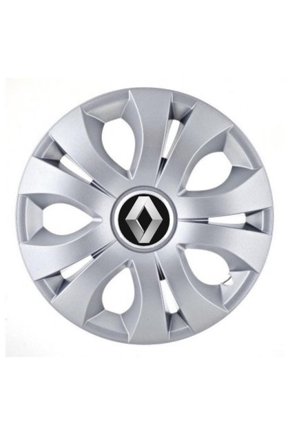 Set de 4 capace pentru roți, potrivite pentru jante R15, compatibile cu Renault, model cromat superior