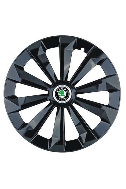 Set de 4 capace de jantă Fame negre R14 pentru gama de mașini Skoda