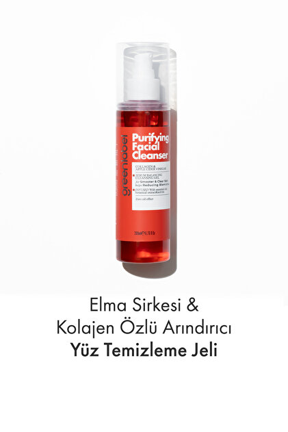 Green Label Purifying Facial Cleanser-Elma Sirkesi Kolajen Özlü