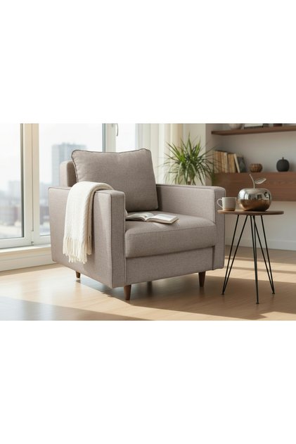 EVA SERİSİ TEKLİ KOLTUK, KREM