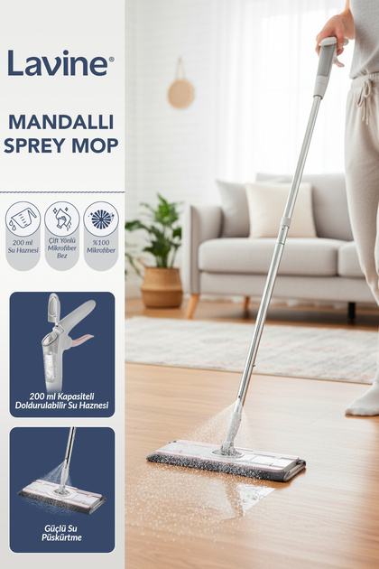 minminページ obido Lavine Mandallı Sprey Mop Kompakt Tasarım Mikrofiber Bezli