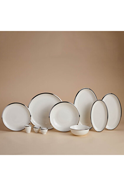 KORKMAZ Collection 60 Parça Platin Yemek Takımı A8057 - Fiyatı