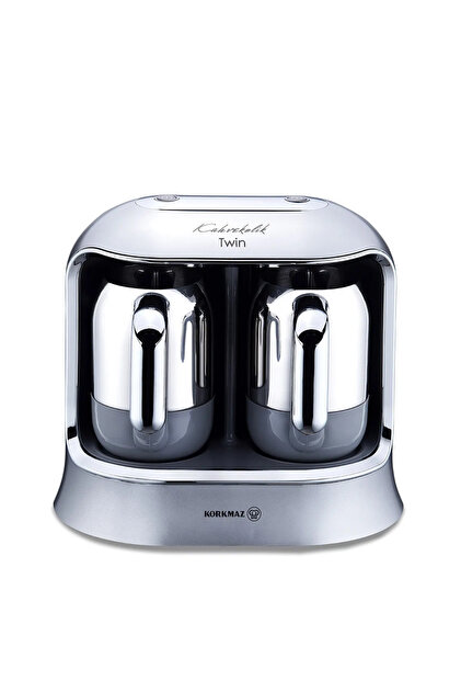 hohoi51　2本セット KORKMAZ Kahvekolik Twin Kahve Makinesi Inox Krom A861-06 - Fiyatı