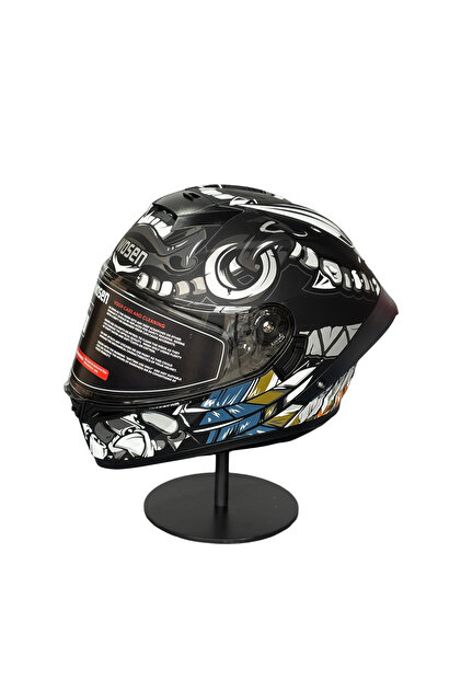 WOSEN Ws-602 Güneş Gözlüklü Full Face Kask (Şeffaf Vizörlü) MATT