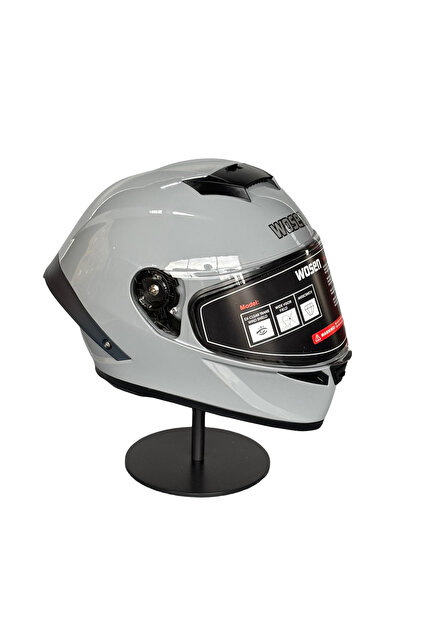 WOSEN Ws-602 Güneş Gözlüklü Full Face Kask (Şeffaf Vizörlü) Cement