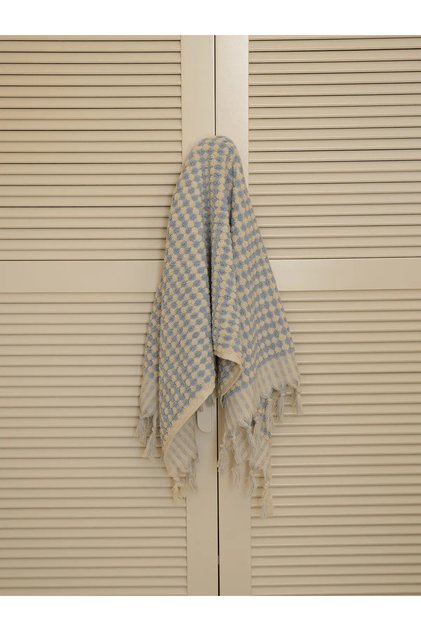 Polka Dot Blue Face Towel (45X90)
