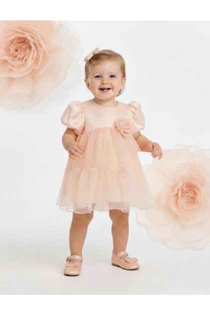 Ember Baby Girl Tulle Detailed Stylish Dress