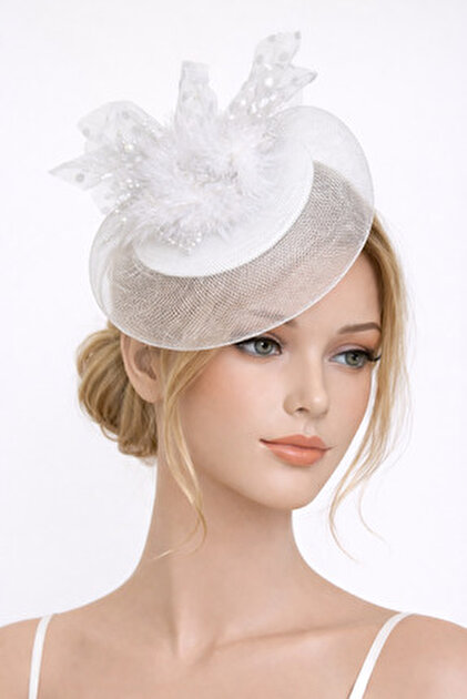 BBA TULLE STORE TASARIM Nikah Şapkası,Düğün Şapkası,Vualet,Kına