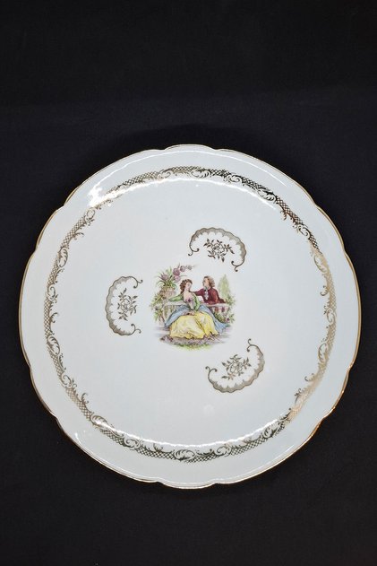 French Porcelain Vintage Serving Plate 26 cm
