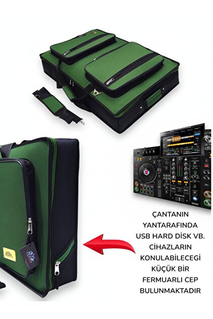 PIONER Xdj-Rx3 Setup Için Uyumlu Çanta Soft Case Kılıf. Haki