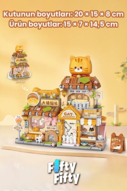 Vagonlife Loz Street Mini Serisi Kedi Temalı Dükkan 917 Parça