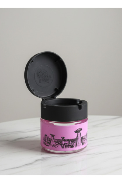 Glass Jar Ashtray with Lid – Anti-Odor Stylish Design